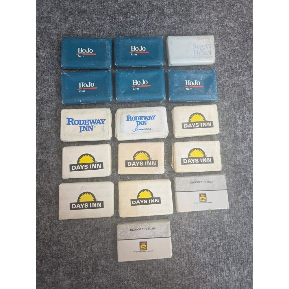 Motel Hotel Soap Lot Travel Size Advertising Amenities Mixed Brands 16 Bars Vtg